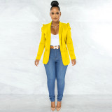 Solid Color Ruched Sleeve fashion Blazer BGN-0005