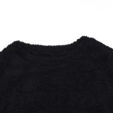 Long Sleeve O Neck Wool Maxi Dress SH-390445