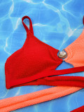 Sexy Color Blocking Swimsuit 2 Piece Set CSYZ-C860Q