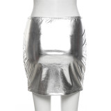 Warm Padded High Waist Mini Skirt DLSF-24080