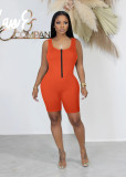 Solid Color Sleeveless Romper MZ-2776