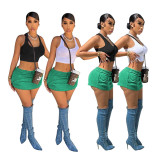 Slim Tank Top Mini Skirt Two Piece Set MEM-88471
