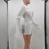 Fashion Casual Blazer Dress (with belt) TK-6276