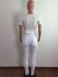 Fashion Hole High-waisted Jeans LA-3266