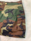 Pocket Camouflage Sexy Mini Skirt LSD-83181