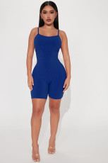 Rib Solid Color Sling Rompers ME-8285