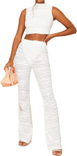 Casual Solid Color Vest Pants Two Piece Set ME-8296