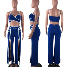 Casual Sling Top And Pants Two Piece Set YN-88901
