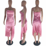 Sexy Split Sling Irregular Dress MOF-8916