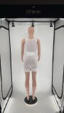 Solid Color Tassel Vest Shorts Two Piece Set BN-9406