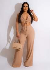 Solid Sexy Fashion Casual Two Piece Pants Set SHA-80001