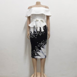 Sexy Fashion Print Midi Dress SMR-10710_1