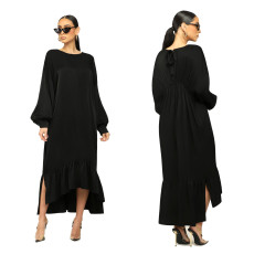 Plus Size Loose Lantern Sleeve Elegant Long Dress MK-3141 