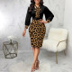 Elegant Fashion Print Midi Dress SMR-11957