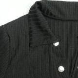 Short Sleeve Solid Slim Midi Dress ME-8316
