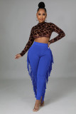 Fashion Solid Color Tassel Bandage Pant GFMA-034