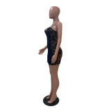 Sexy Sequin V Neck Mini Dress GFMA-1240