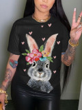 Easter Rabbit Print O Neck T Shirt SH-390476