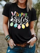 Easter Letter Print T-shirt SH-390482