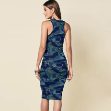 Print Sleeveless Midi Dress SH-390474