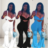 Plus Size Solid Color Sexy Tube Tops Two Piece Set WPF-8877