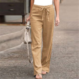 Casual Solid Color Straight Pants SH-390484