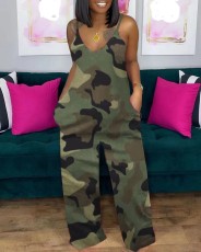 Plus Size Casual Print Sling Jumpsuits GMES-S1003