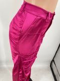 Fashion Solid Color Pockets Pant JCF-7088