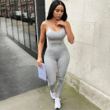 Tight Backless Solid Sling Jumpsuit SH-390478