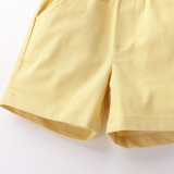 Boys' Print Short Sleeve Shirt Shorts Casual Two Piece Set YKTZ-2608