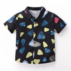 Boys' Print Short Sleeve Shirt Shorts Casual Suit YKTZ-2609