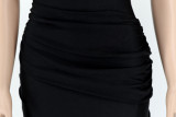 Slash Shoulder Sleeveless Split Evening Dress AIL-232