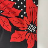 Sexy Fashion Print Long Sleeve Midi Dress SMR-11565