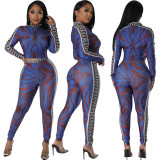 Casual Fashion Print Long Sleeve Pants Two Piece Set SMR-11951