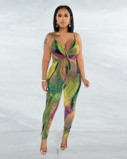 Sexy Print Slim Sling Jumpsuit ME-8325