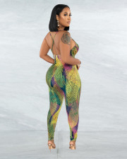 Sexy Print Slim Sling Jumpsuit ME-8325