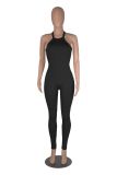 Solid Color Sling Backless Sport Jumpsuit MZ-2779