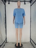Simple Loose T-shirt Shorts Casual Sports Suit APLF-89029