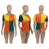 Casual Colourful Short Sleeve T-shirt GLF-08099