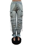 Fashion Denim Retro Casual Jeans MEM-88483