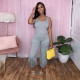 Solid Color Sleeveless Loose Jumpsuit SFY-2314