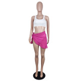 Mesh See-through Skirt Tank Top Panties 3 Piece Set YIY-5362