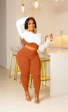 Color Blocking Long Sleeve Two Piece Pants Set LP-33265