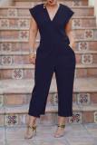 Plus Size Casual Deep V Sexy Sleeveless Jumpsuit MK-3155