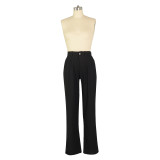 Casual Solid Breathable Straight Pants AIL-241