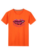 Plus Size Cartoon Lip Print T-shirt SXF-30433