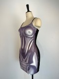 Sexy Print Backless Mini Dress GWDS-230402