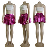 Solid Color Loose Shorts Skirt GYSF-7156