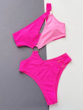 Sexy Contrast Color Hollow Out One Piece Swimsuit CSYZ-A11H