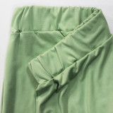 Fashion Short Sleeve T Shirt And Irregular Skirt Two Piece Set XHSY-19572